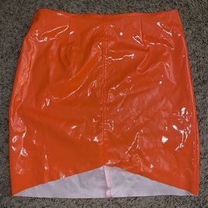 PrettyLittleThing Skirts - Orange PVC Skirt PrettyLittleThing Skirts - Orange PVC Skirt